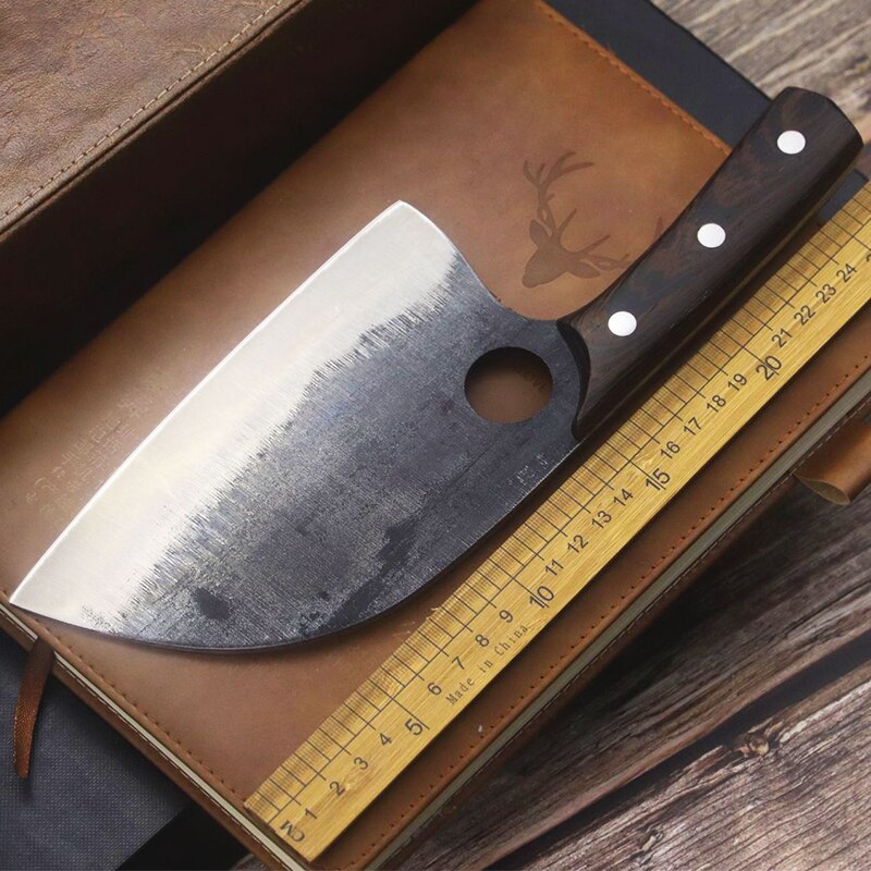 Longquan 6.5-inch manual forging kitchen knife household thickening chopping dual use chef&#39;s knife cutting meat for ladies: L-caidao1c