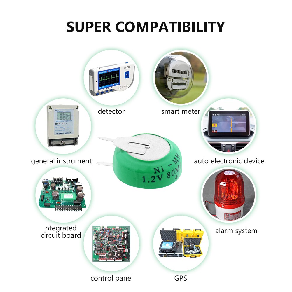 1/2/4/6/8/10 stück 1,2 V 80H 80mAh Ni-Mh nickel Metall Hydrid Knopfzellen Batterie Für Drahtlose Kopfhörer