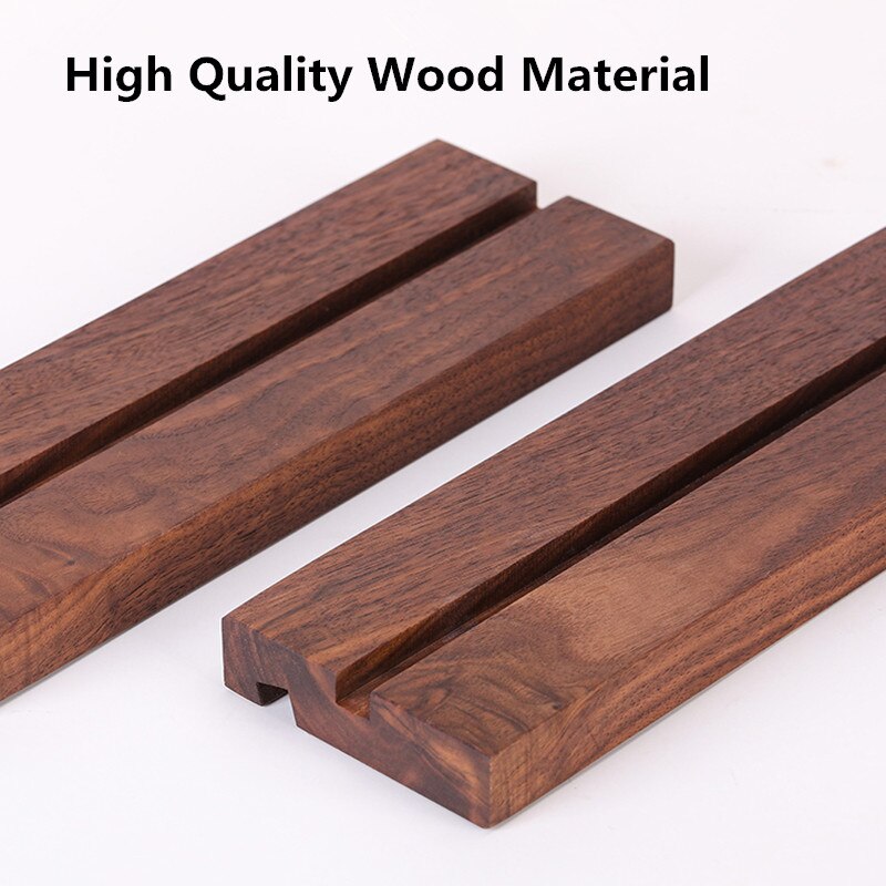 A6 Table Wooden Menu Paper Sign Holder Photo Picture Frame Walnut QR Code Price Sign Label Card Holder Display Stand