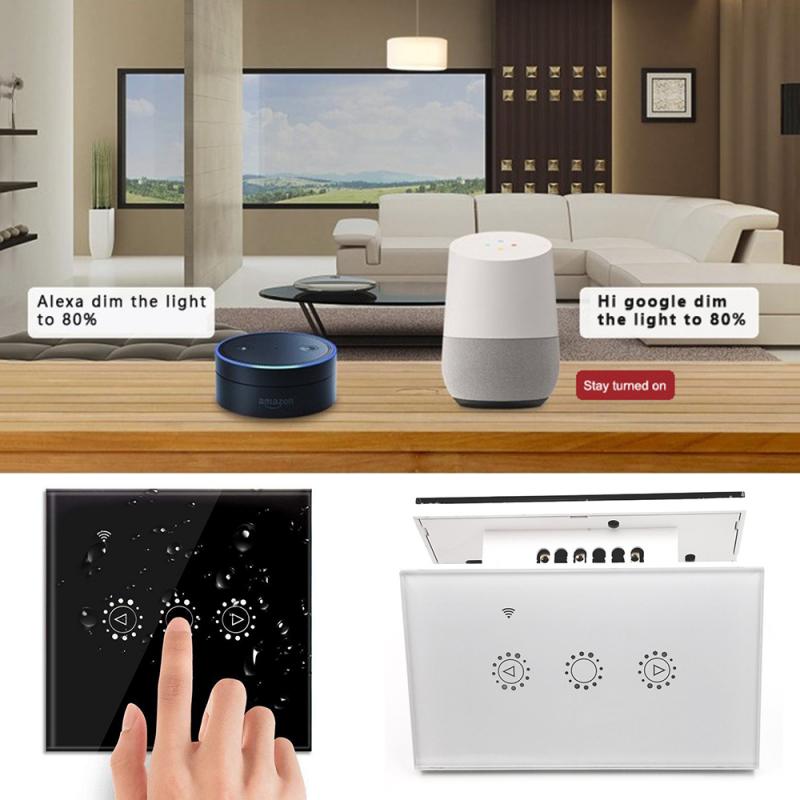 Smart Light Switch Panel Easy To Connect Wifi Dimming Touch Remote Control Timer Switch European Regulations British Regulations