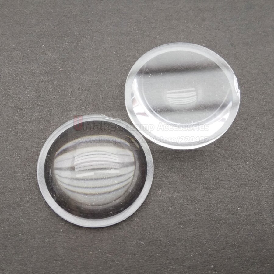 23mm led-linse halvcirkel plano-konvekse led-linser optisk linsekvalitet pmma glat ansigt til linsereflektor