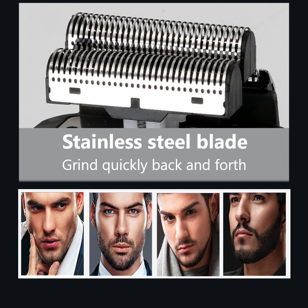 Kemei-Afeitadora eléctrica Original para hombres, máquina de afeitar potente para Barba y pelo, cabeza de baldas, acabado, se desvanece