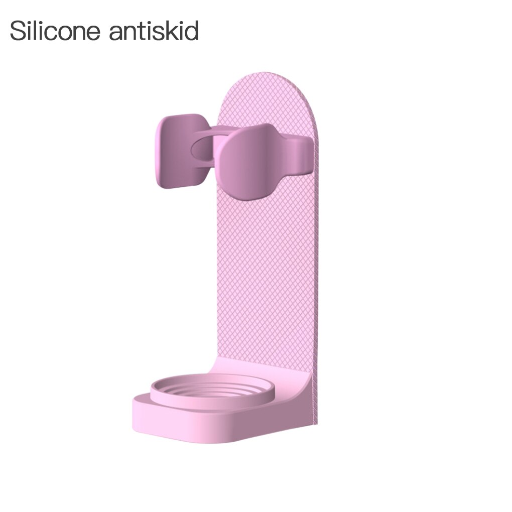Electric Toothbrush Holder Wall-Mounted Traceless Stand Rack Toothbrush Organizer Space Saving Bathroom Accessories: B-Pink Anti skid