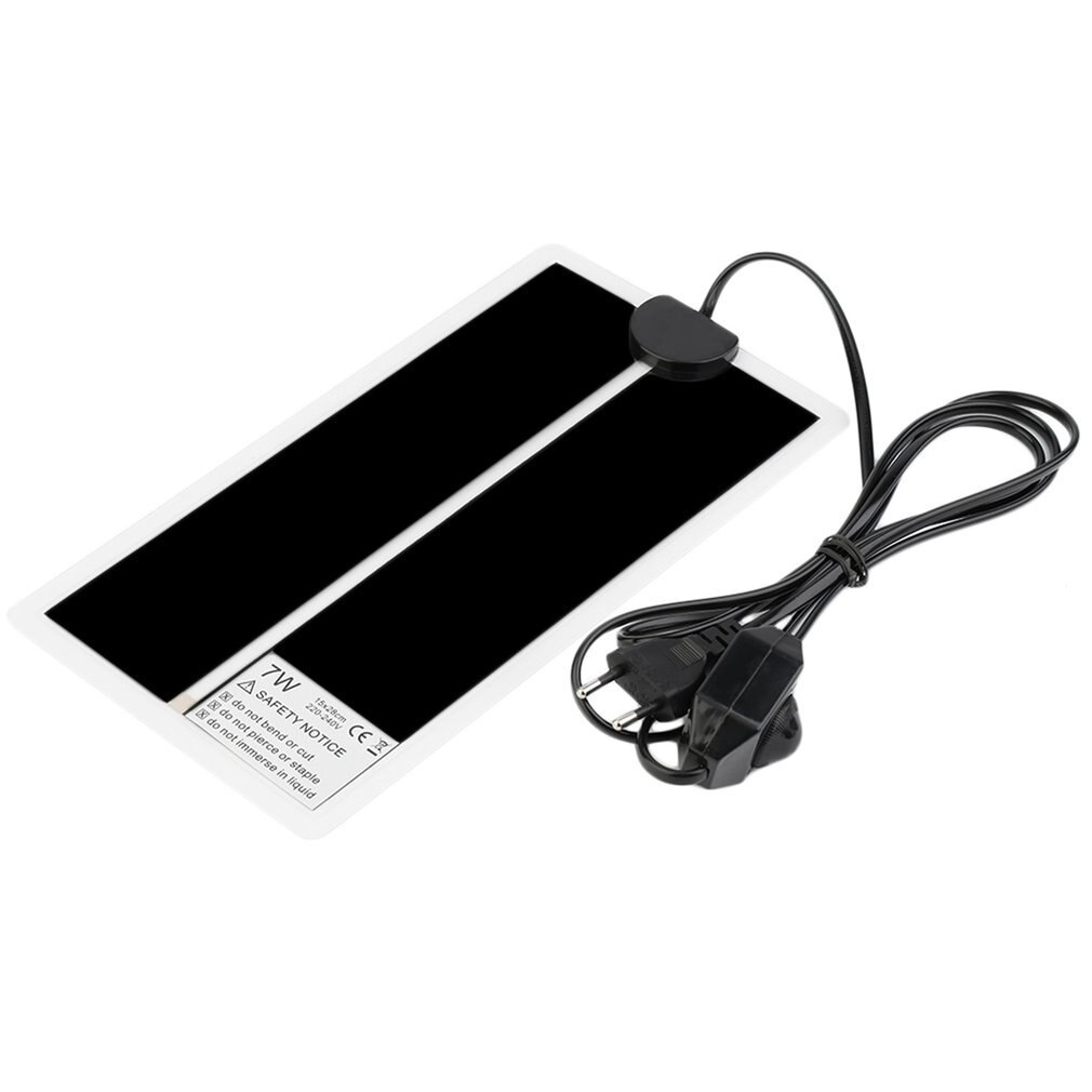 7W 220V Reptile Heating Heater Mat Adjustable Temperature Warm Pads Heating Pad For Terrarium Climbing Tortoise Lizard Spider