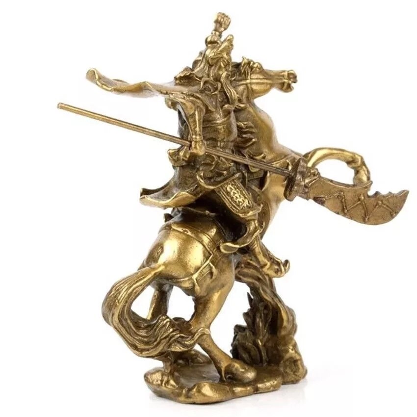Statuette feng shui dieu protecteur guangong, divinité asiatique