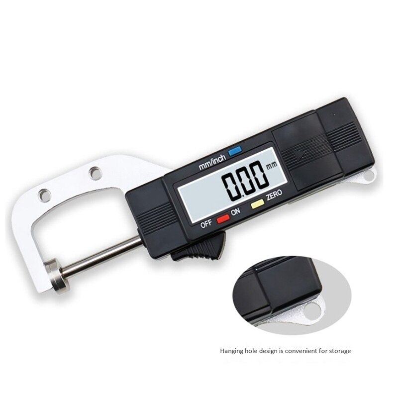 Digital Thickness Gauges Mini Portable Horizontal Electric Thickness Meter Measurement Tool 0-25.4mm Caliper 0.01mm