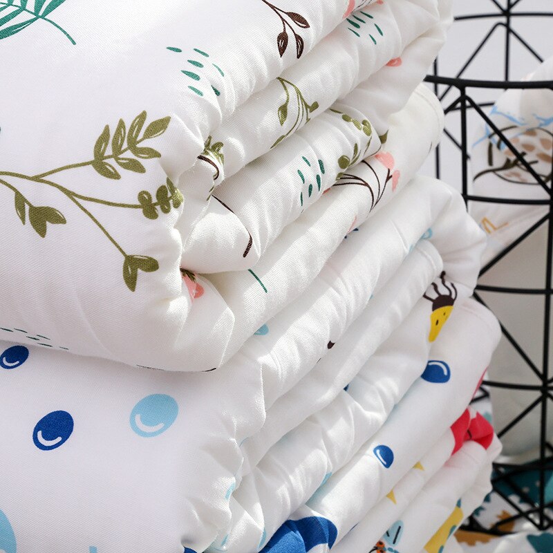 Nyfødte baby krybbe tæpper baby badehåndklæde tegneserie bomuldstæppe sengetøj dyne indpakning lille barn sengetøj 110*110cm ymm 012