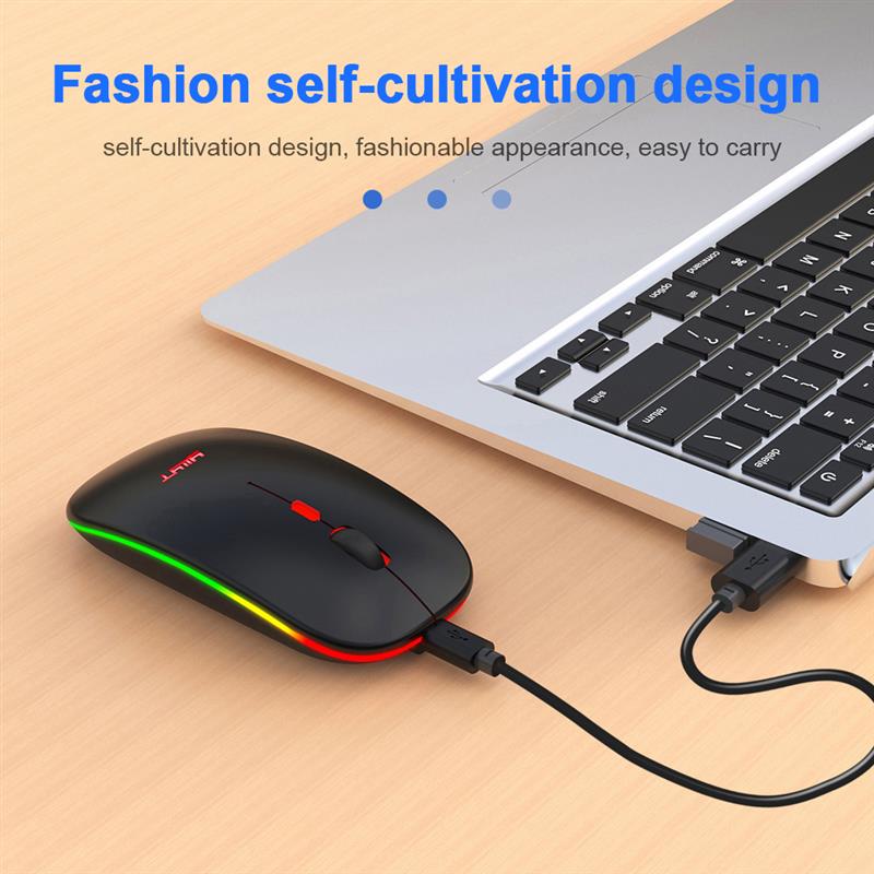 Ywit rgb wireless mouse  g852 silent 2.4g wifi & bluetooth 5.1 tragbare mini-maus kabellose maus für macbook laptop pc computer