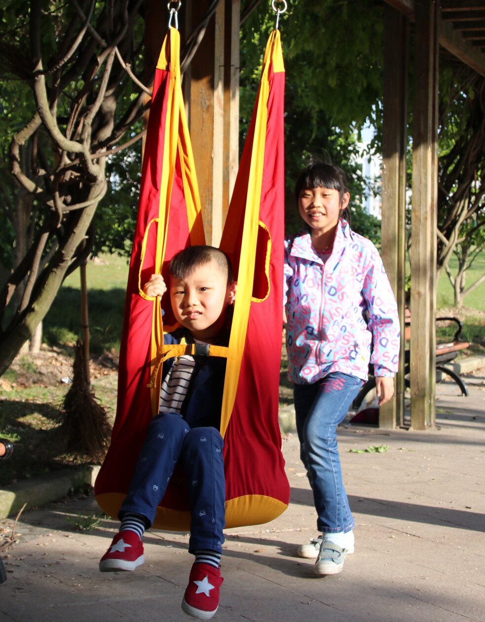 en plein air enfants hamac meubles de jardin balançoire chaise intérieur suspendu siège enfant balançoire siège Patio Portable