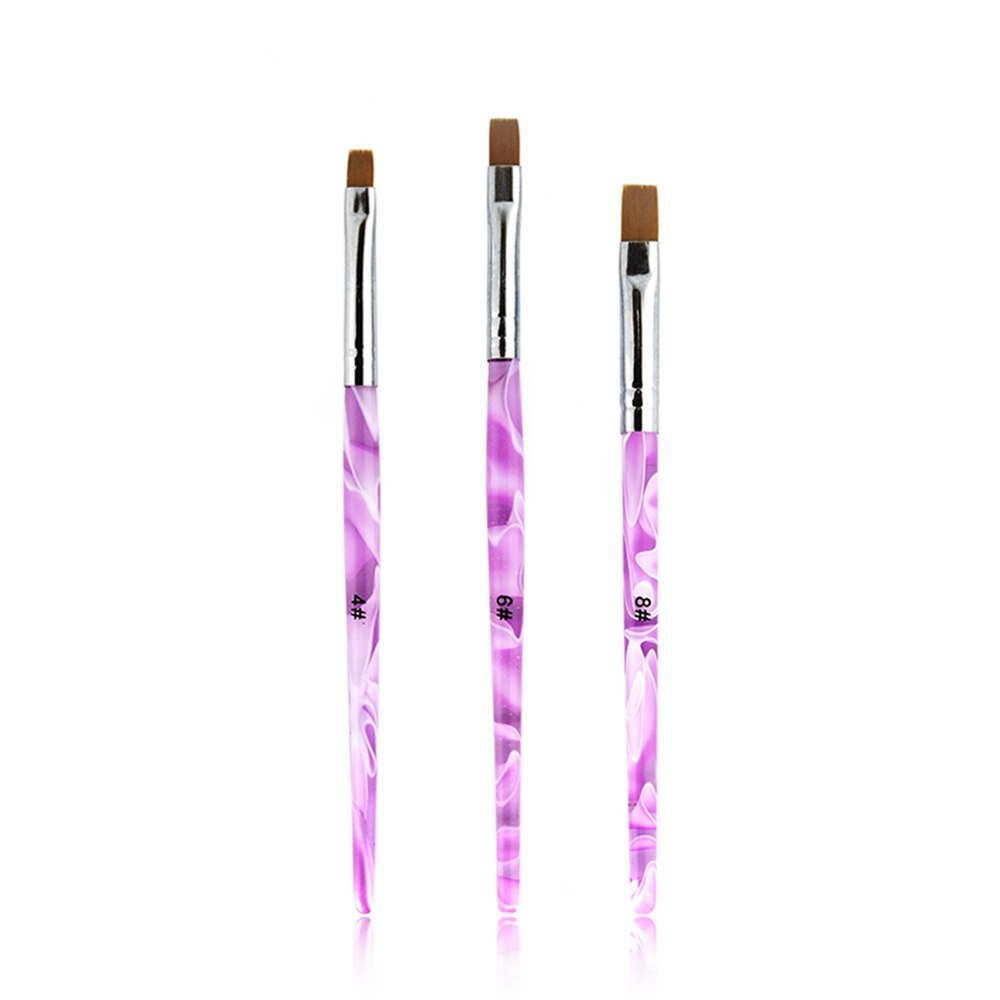 Rullande akryl nail art borste set uv gel målning teckning penslar nagel borste set manikyr gel borste nagel konst verktyg liner penna: Uppsättning 1