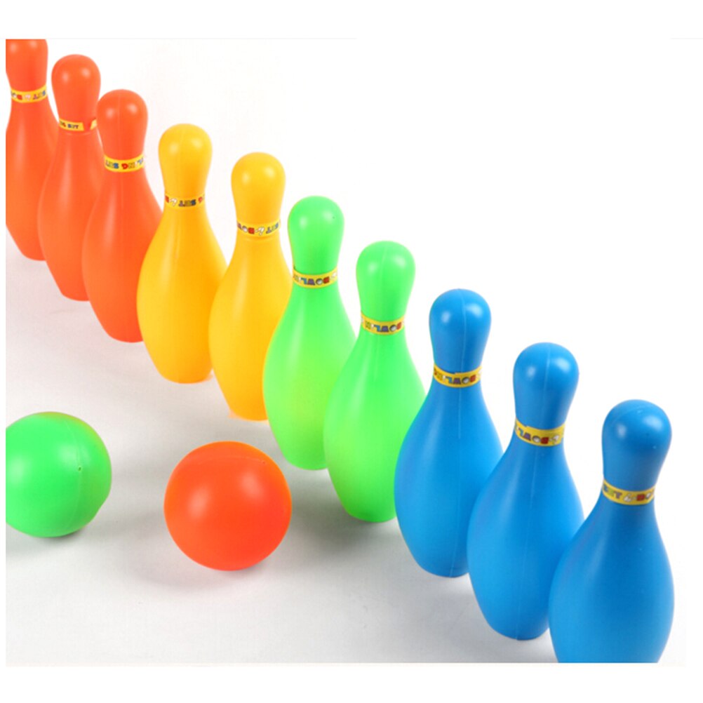 Plastic Bowling Set 11Cm Hoge Mini Interactie Leisure Educatief Speelgoed Met Bal En Pins Voor Kids Funny Speelgoed Sport