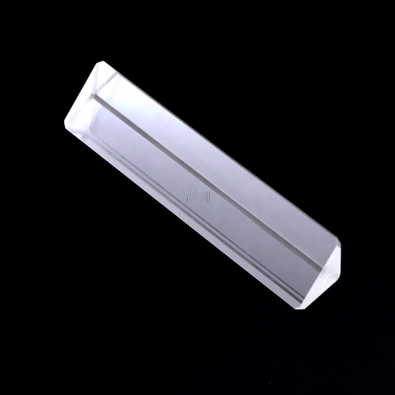 K9 Optical Glass Right Angle Reflecting Triangular Prism For Teaching Light Spectrum