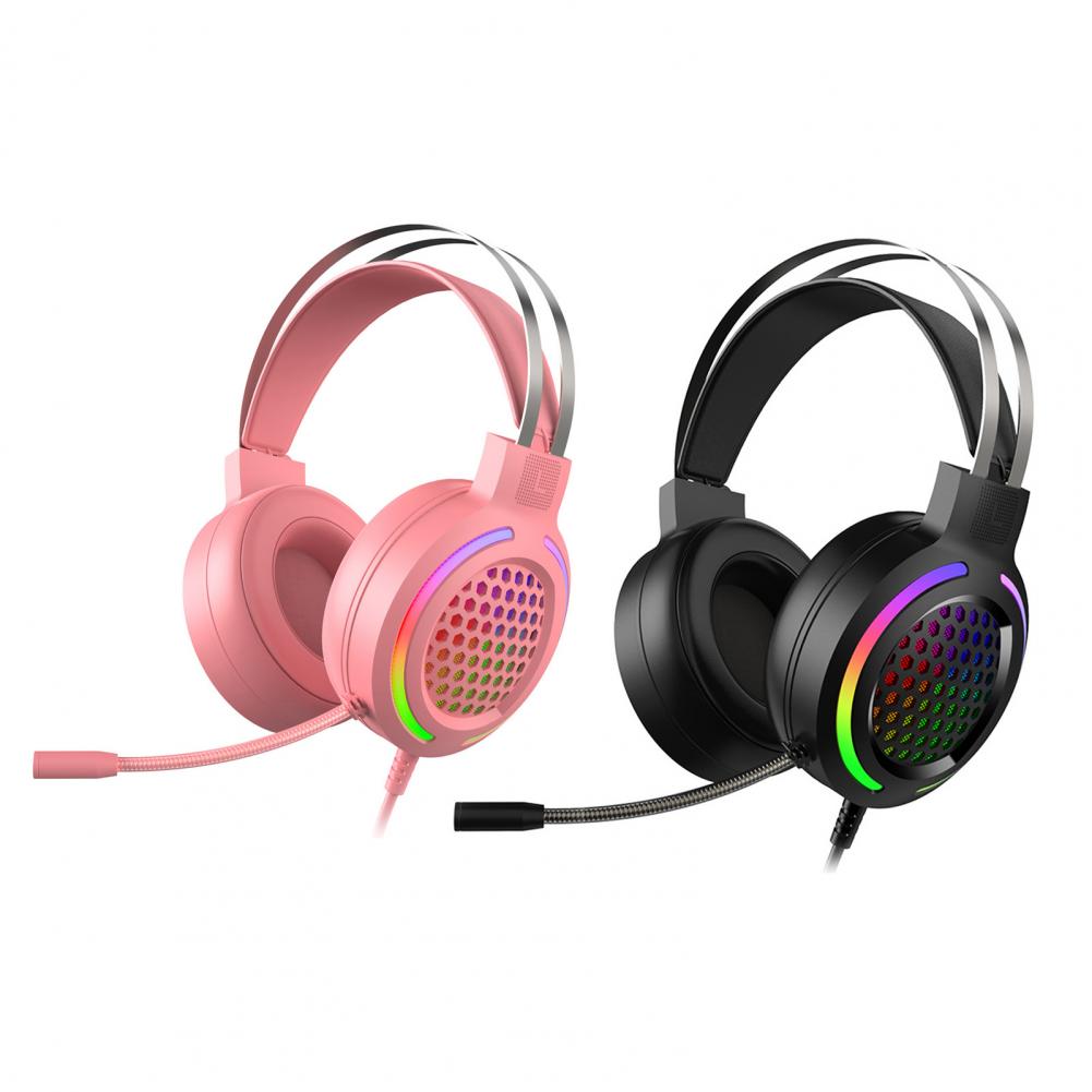 M12 Noise Reduction RGB Lighting 7.1 USB Wired Headphone Gaming Headset with Microphone for Desktop Computer Laptop