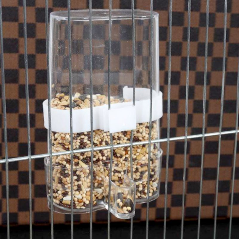 Ootdty 2 stk fugle foderautomat drikkevandsautomat fjerkrævander drikkefoderbeholdere vandkopboks til kæledyr