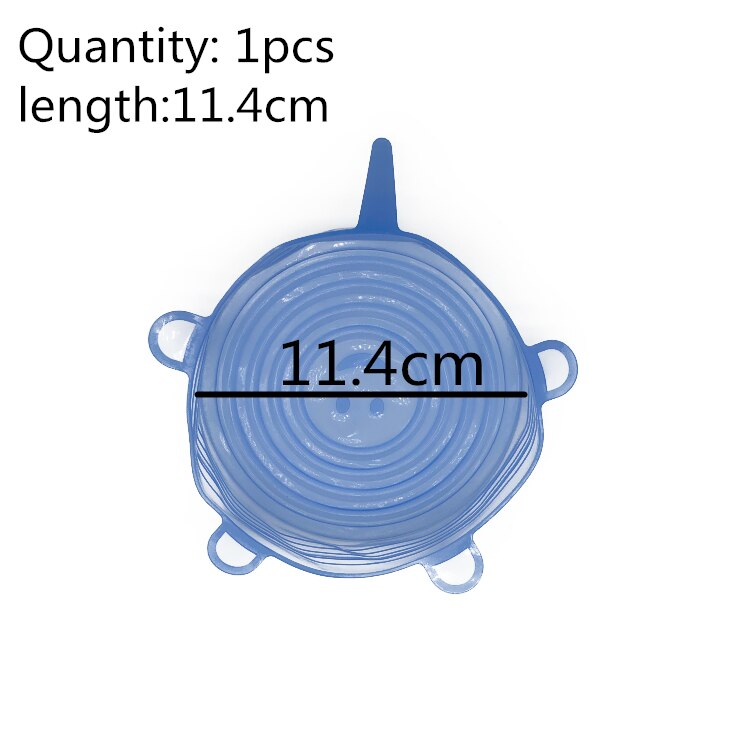 6 sztuk silikonowe rozciągać pokrywki wielokrotnego użytku hermetyczna folia spożywcza naczynia kuchenne pokrywy utrzymanie świeże uszczelnienie miska rozciągliwy pokrowiec owijający