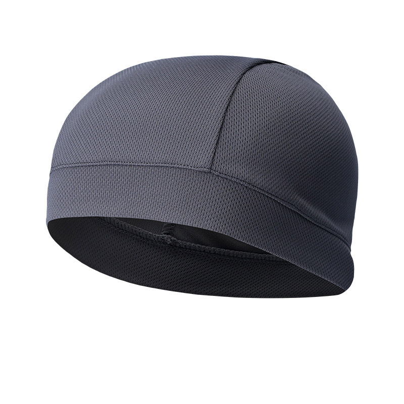 Zomer Mannen Cap Elastische Ademend Absorberen Zweet Effen Kleur Hoofdband Voor Outdoor Sport Fietsen Running Riding Hoed Ed: Grijs