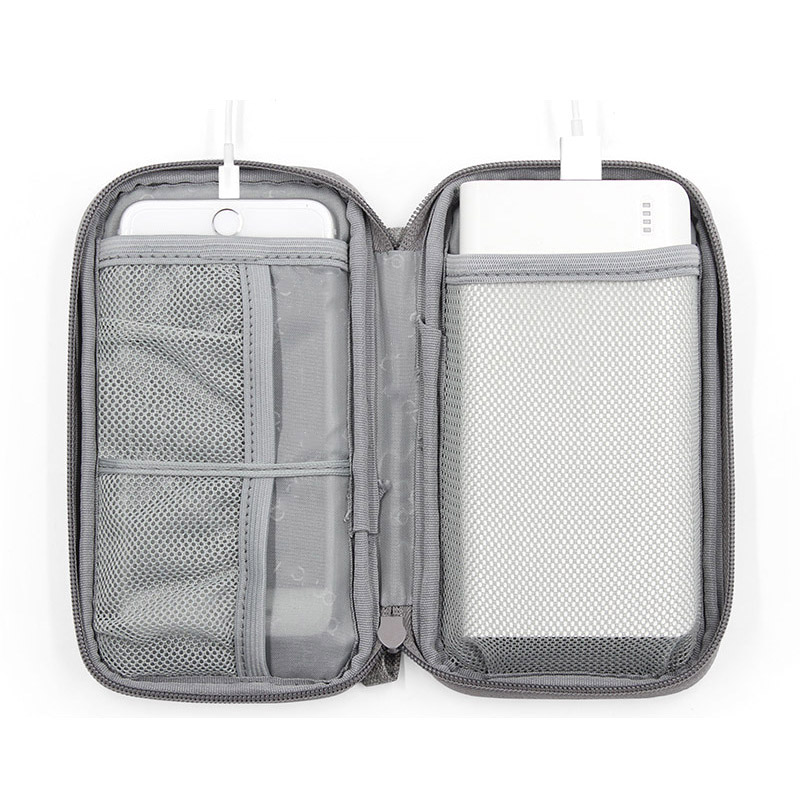 Draagbare Mobiele Telefoon Power Bank Grote Tas Houder Oxford Doek Digitale Kabel Oortelefoon Telefoon Shock Proof Storage Case Voor Reizen