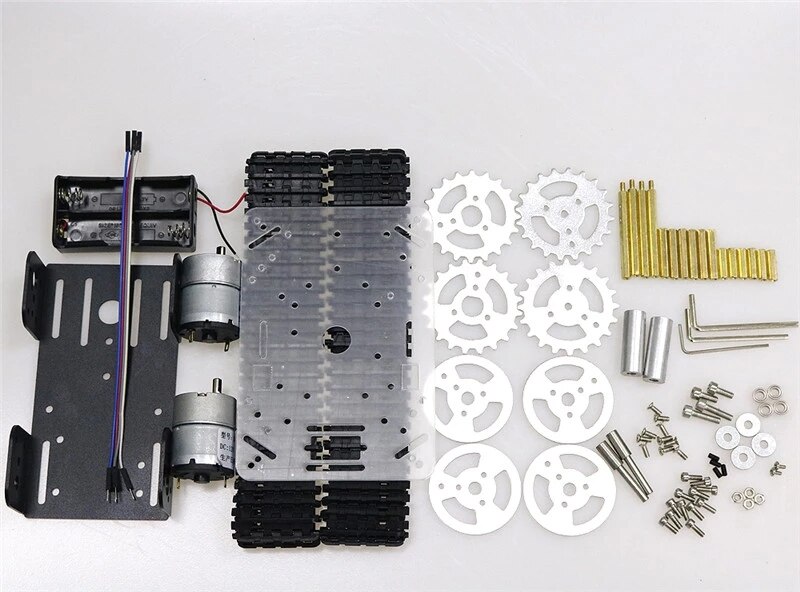 Robot Tank Chassis Gevolgd Auto Platform Met 33GB-520 Motor Voor Arduino Diy Robot Speelgoed Deel Mini T101: Default Title