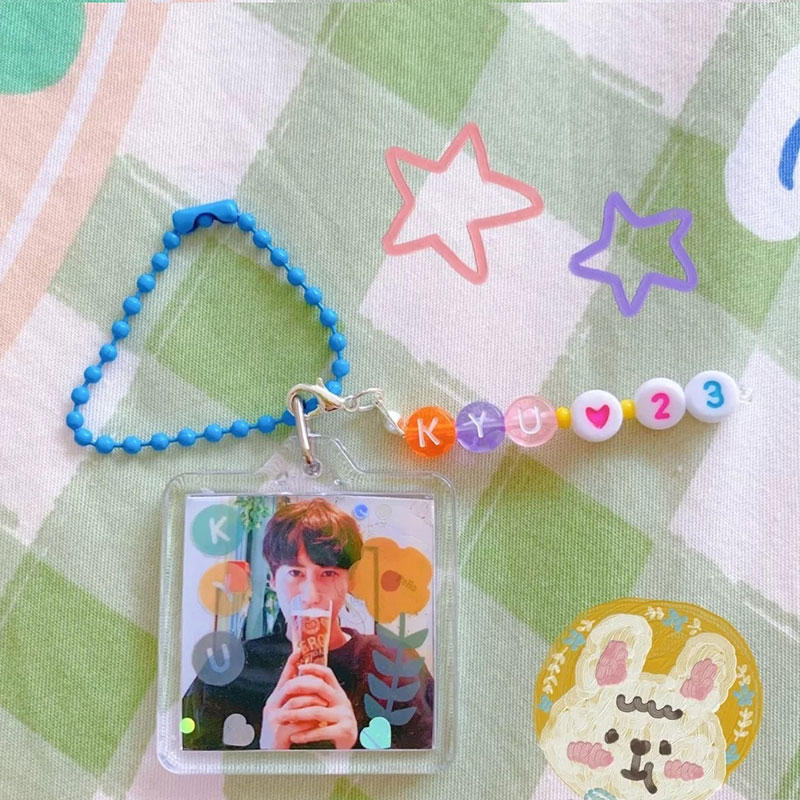 Blank Photo Frame Keychain Transparent Photo Picture Frame Children's Photography Keychain DIY Key Holder Bag Hanging Pendant