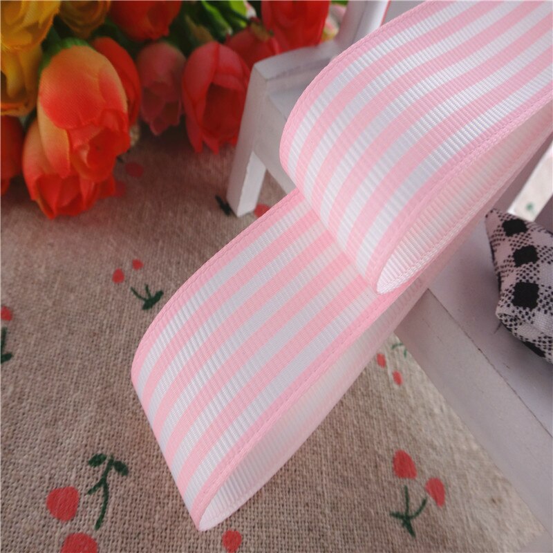 10 meter 1 '' 25mm stripetrykte grosgrain-bånd tegneseriebånd håndlagde hårsløyfer  ym16100785