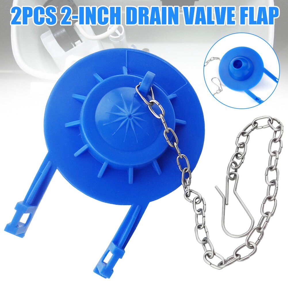 2Pcs Flush Valves Cover Rubber Drain Valve Toilet Seal Water Stop Valve Cover Toilet Tank Fittings Blue TN88: Default Title