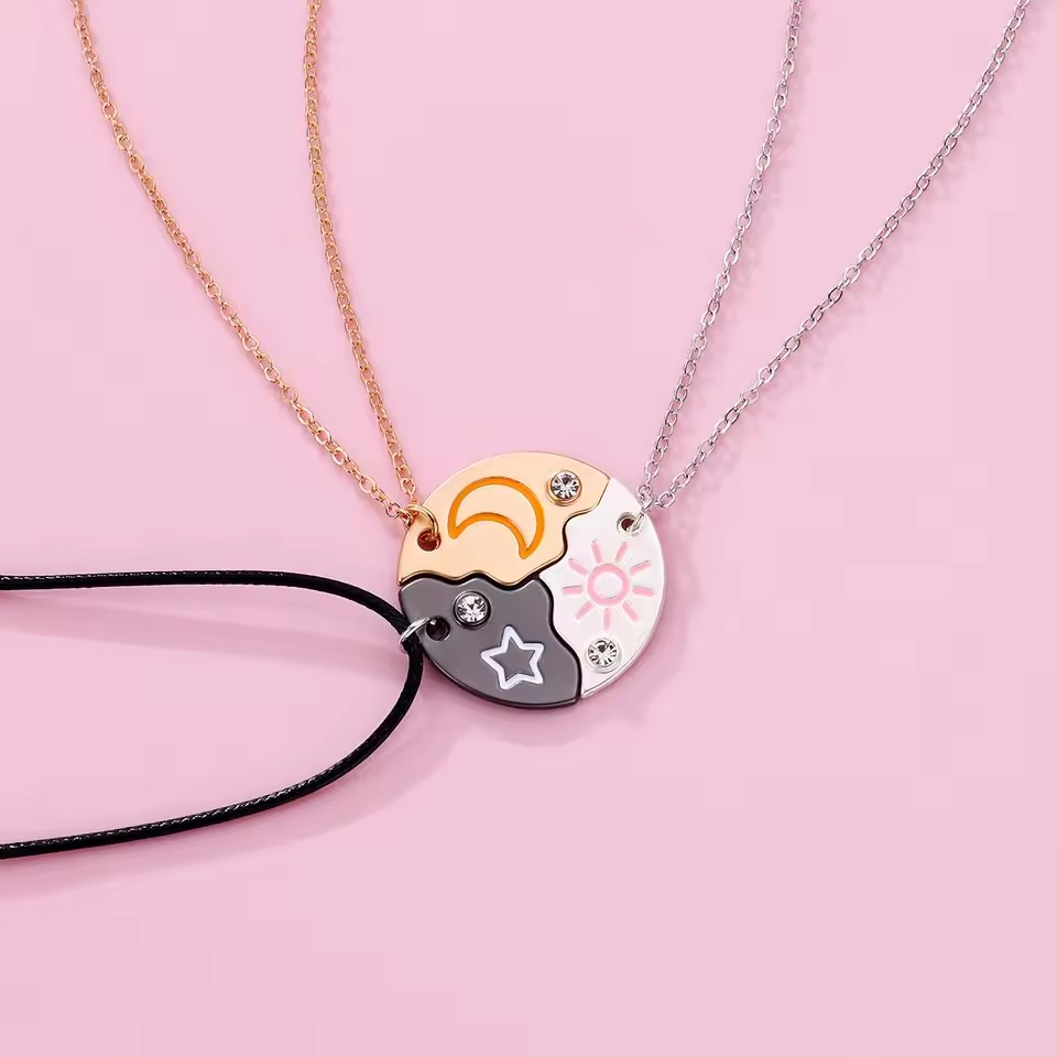 2/3 Uds. Collares de amistad para mujeres y niñas Kawaii mejores amigos mamá hija colgante cadena BFF accesorios de joyería 2025