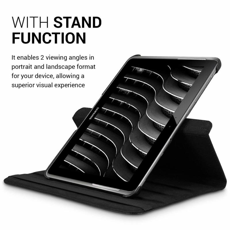 Voor Samsung Galaxy Tab 2 10.1 Case P5100 P5110 P7500 P7510 360 Roterende Smart Cover Pu Leather Case Gehard Glas (Niet Gratis)