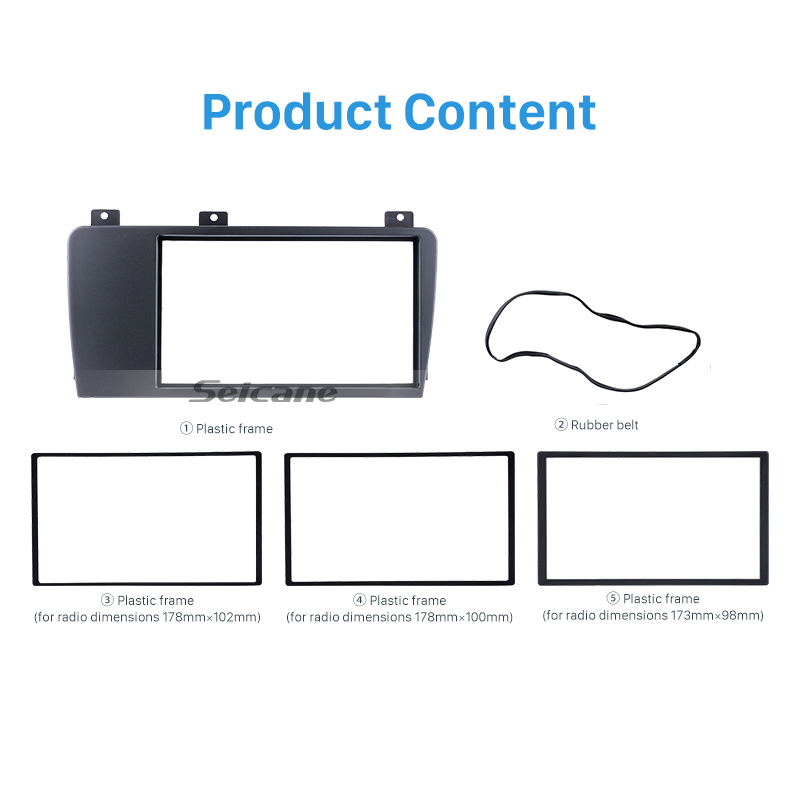 Seicane double din autoradion kotelokehys 2004 2005 2006 2007 volvo  xc70 v70 s60 -asennustarvikkeiden kojelaudan paneelisarja