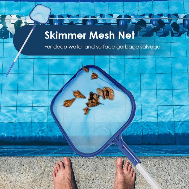 Blad Skimmer Mesh Netto Professionele Cleaner Zwembad Vijver Bad Schoonmaken Toolsl met Verstelbare 1.5m Telescopische Stang