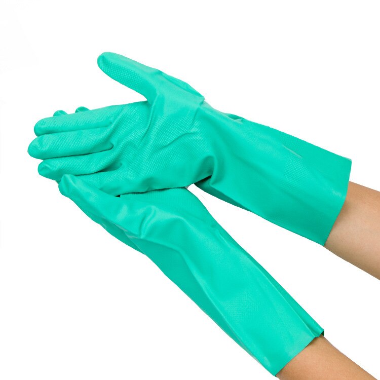 Ispessito di Protezione Guanti di Nitrile anti Allergia per il Lavoro di Lavaggio di uso domestico Processo di Uso Cucina per Lavare I Piatti