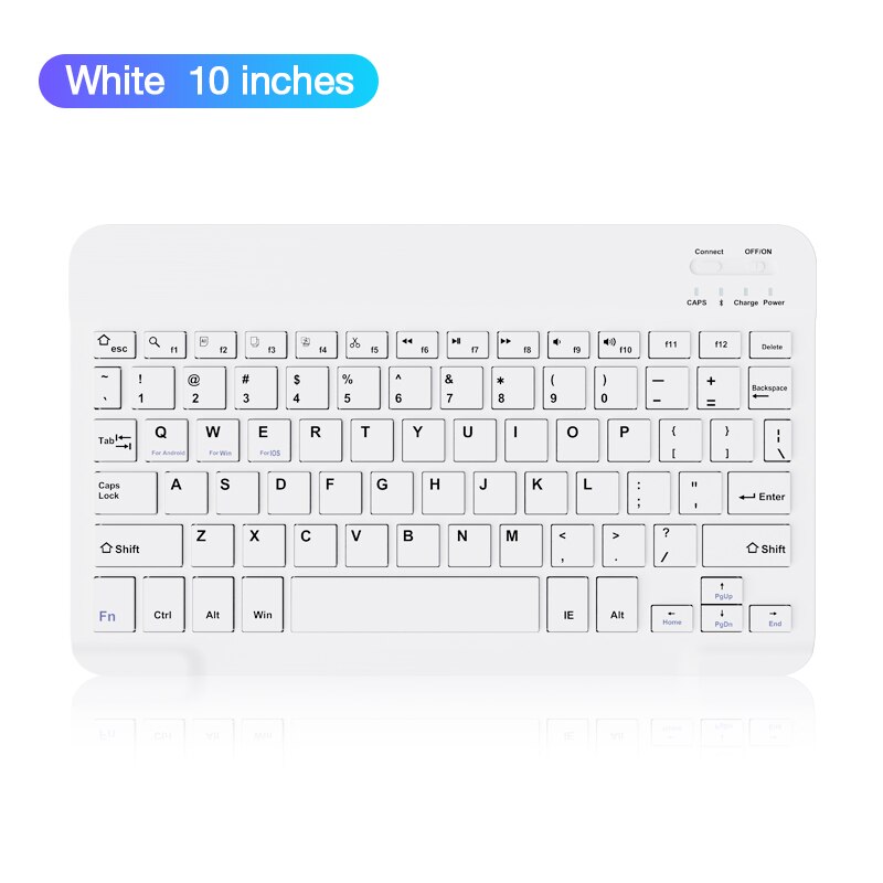 Coolreall Wireless Keyboard For IOS Ipad Android Tablet PC Windows Bluetooth Keyboard Ipad Bluetooth Keyboard For iPhone Samsung: 10 Inches  WE