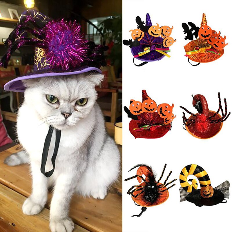 Halloween Hond Cap Grappig Spider Pompoen Huisdieren Cosplay Accessoires Voor Kleine Honden Katten Puppy Hoeden Pet Halloween Feestartikelen