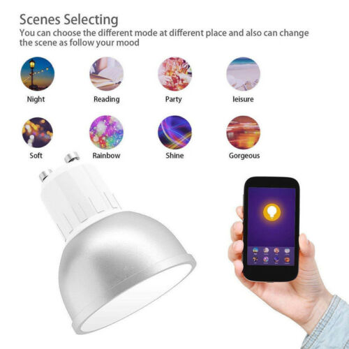 Gu10 wifi pære rgb smart lys smart pære trådløs wifi app fjernbetjening lys smart hjem smart liv til alexa google hjem