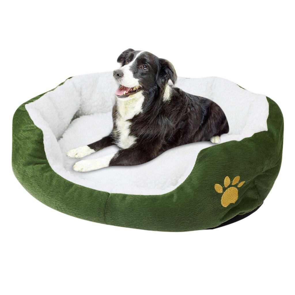 Pet Dog Puppy Cat Fleece Warm Bed House Pluche Cozy Mat Pad Huisdier Huis Bed Sofa Slaapzak Winter Nest kennel Honden Pad: AG