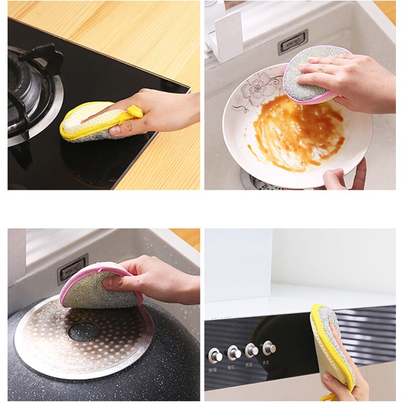 10/20/40 pz doppio lato lavastoviglie spugna pentola pentola spugne lavaggio utensili per la pulizia della casa stoviglie da cucina spazzola di lavaggio