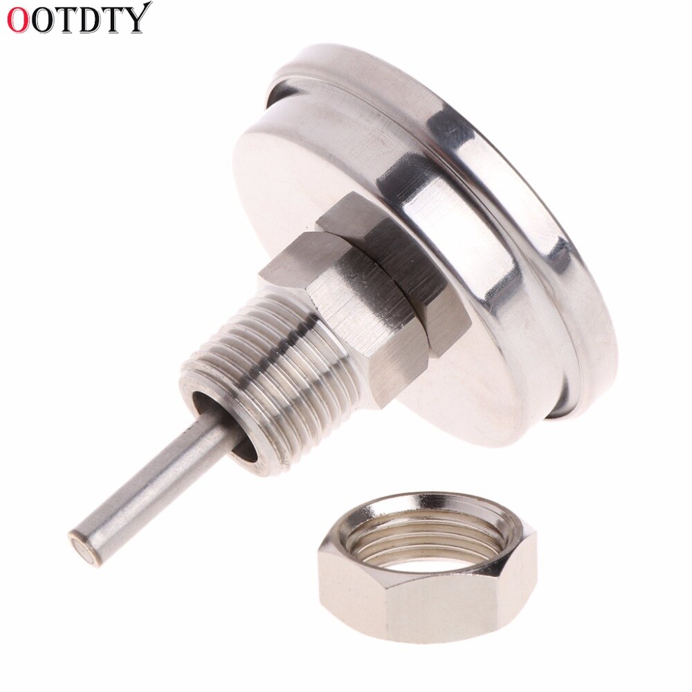 Termómetro de Dial de acero inoxidable de 1/2 ", herramientas de medición de temperatura para condensador Moonshine, olla de fermentación