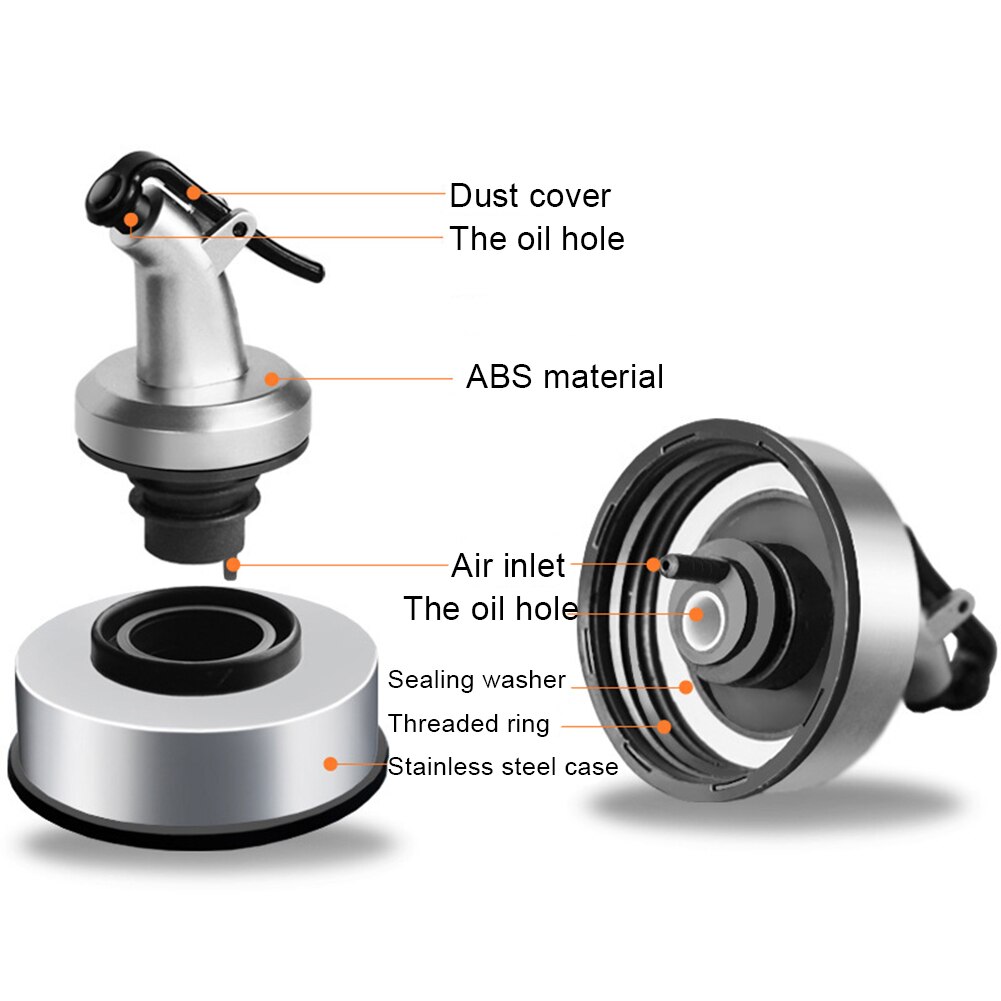 Köksmaterial flip top sprit dispenser munstycke olja vin vinäger flaska hällare med lock propp
