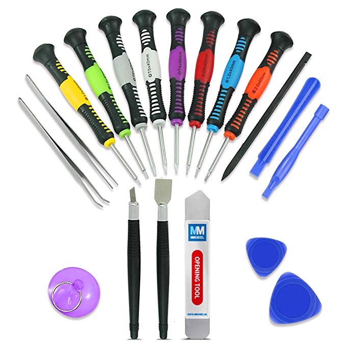 MMOBIEL 20 In 1 Repair Toolkit Screwdriver set for Smartphone Tablet PSP Nintendo etc. Incl Ultra-Thin Springy Stainless Steel: Default Title