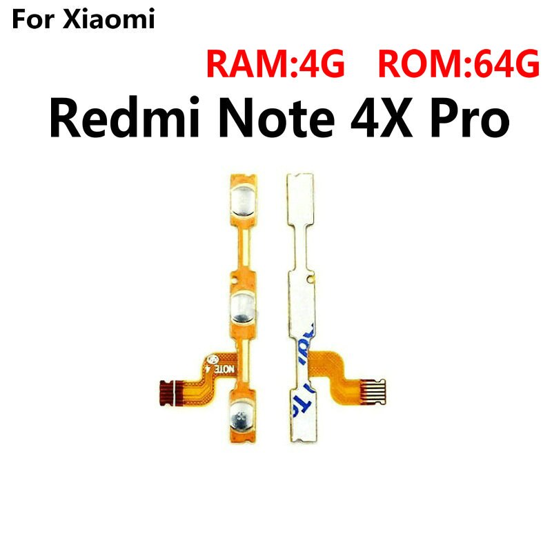 1PCS Volume &amp; power on/off button flex cable For Xiaomi Redmi Note 4X 4 Pro Global Phone