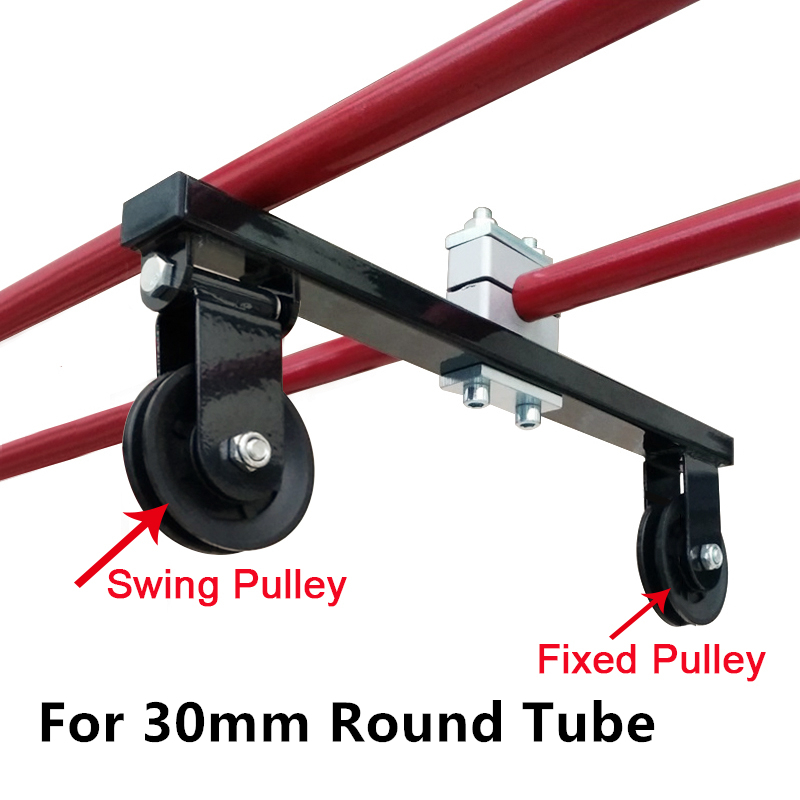 Sistema de Cable de polea para acondicionamiento físico, alfiler de carga DIY, cuerda para tríceps, máquina de entrenamiento, rueda silenciosa giratoria para gimnasio en casa, para tubo redondo F: For 3.0cm Tube
