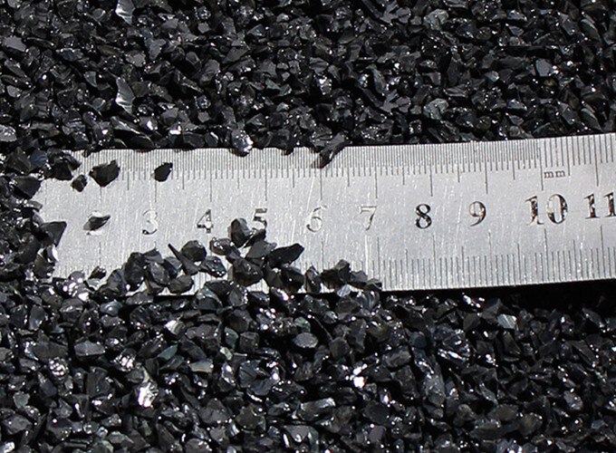 250g Colorful Glass Sand Mosaic Tile DIY Mosaic Craft Materials Handmade Mosaic Making Glass Tile Fillers of Fish Tank: 250g Black