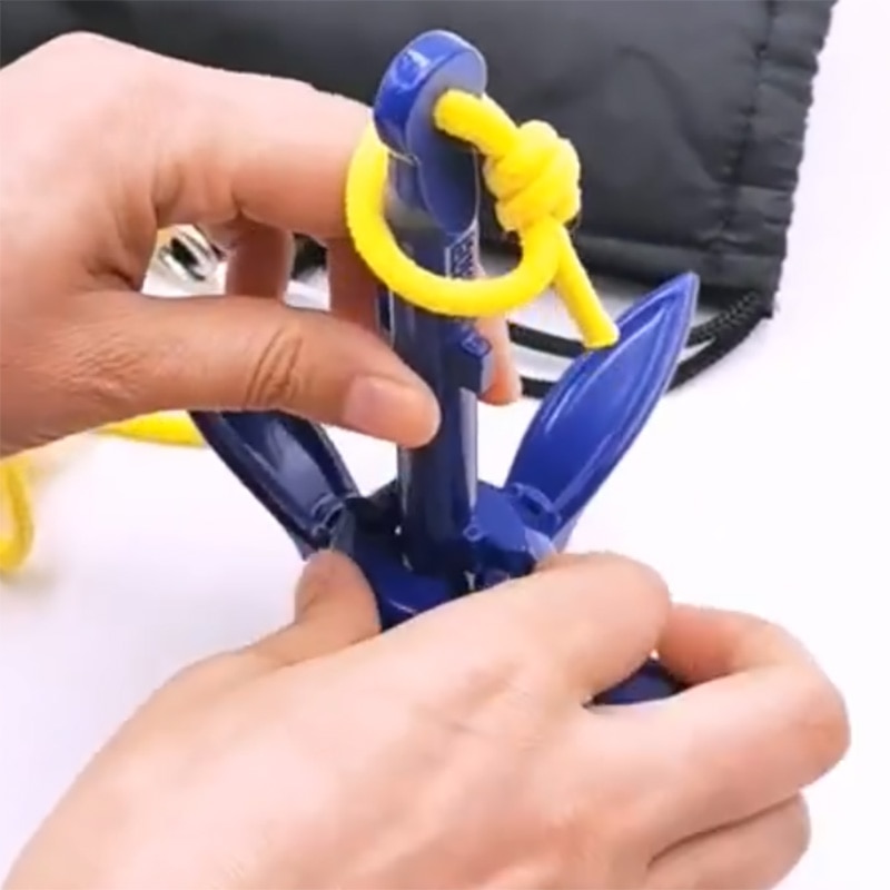 Składane kotwica akcesoria wędkarskie aluminiowa składana kotwica łodzi na kajak kajak wędkarstwo morskie żaglówka łódź kotwica