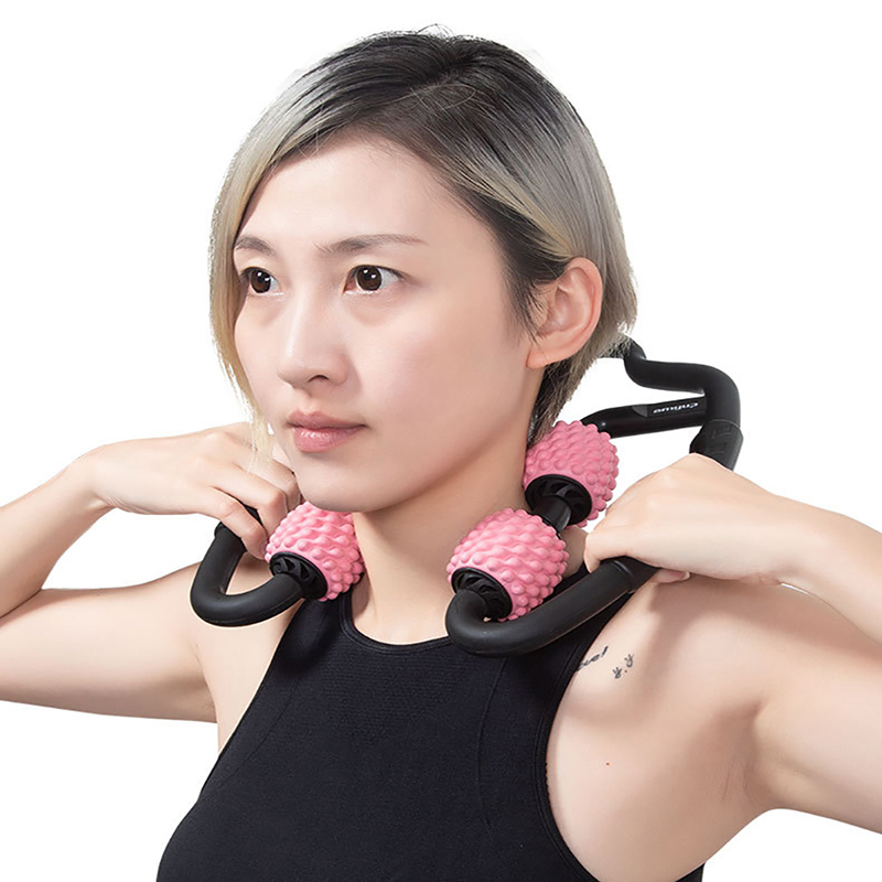 Schaumstoffschaft-muskelrelaxations-massagerolle, dünne wadenringklemme, beinrolle, yoga-fitnessgerät, u-förmiges massagerad