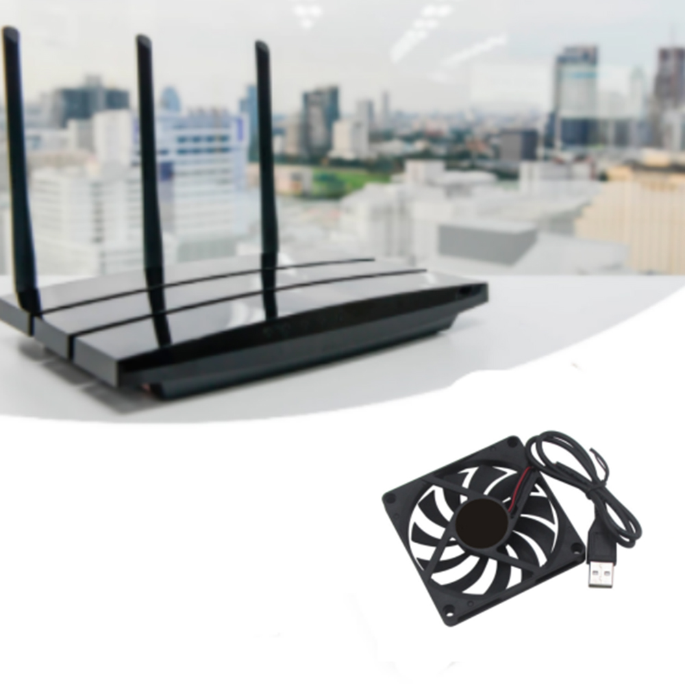 Router Cooling Fan Rack TV Box Wireless Router Cooling USB 5V 80mm Cat Radiator Rack Heatsink Cooler Cooling Fan