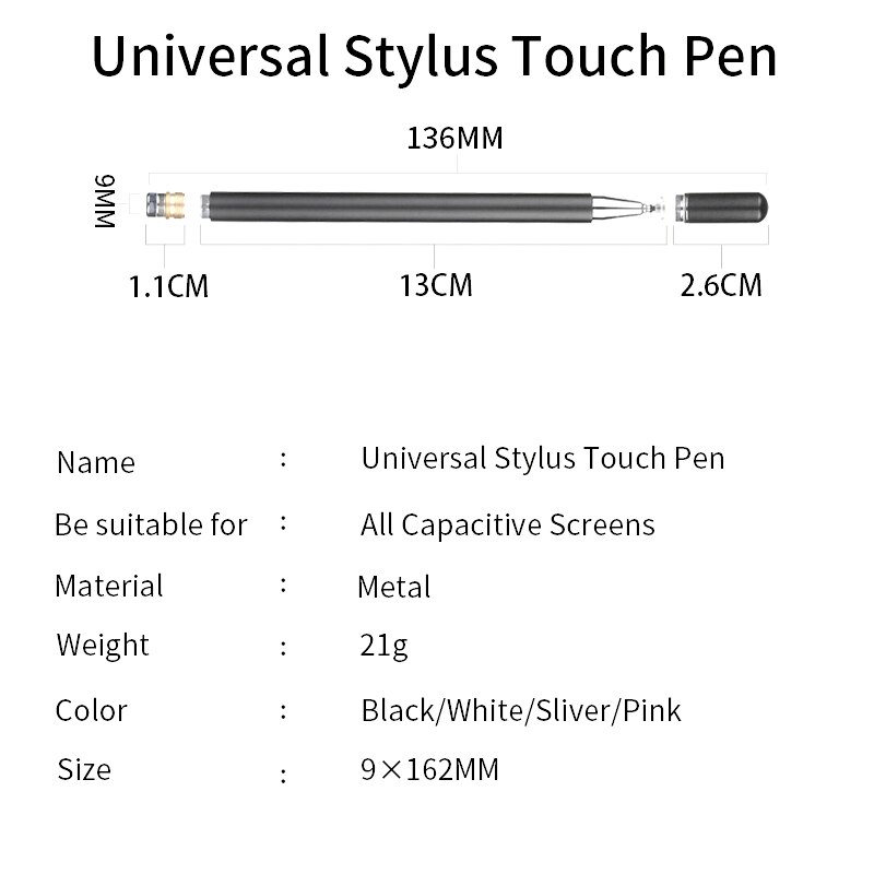 Pinzheng Universele Touch Stylus Pen Voor Telefoon Ipad Tablet Tekening Smartphone Android Stylus Touch Smart Tablet Mobiele Telefoon Pen