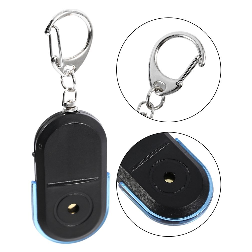 Portable Old People Anti-Lost Alarm Key Finder Wireless Useful Whistle Sound LED Light Locator Finder Keychain