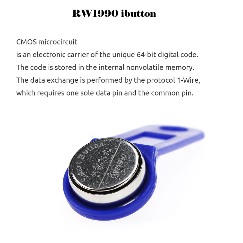 50pcs/lot Rewritable Clone RFID TM Touch Memory Key RW1990 iButton Copy Card Sauna Key Duplicate