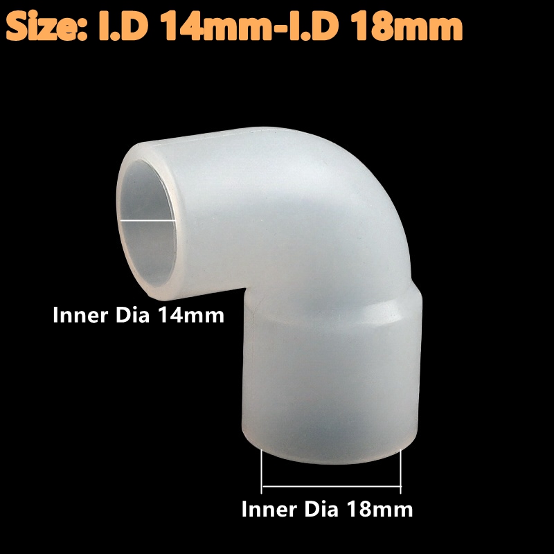 1~5PCS Silicone Flexible Joints Reducing Direct Elbow Hose Accessories Food Grade Tube Flexible Drink Water Soft Connector: black / 1''