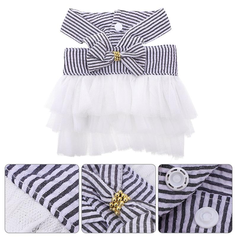 1Pc Schattige Huisdier Puppy Kitten Strik Jurken Comfortabele Huisdier Dagelijkse Kleding