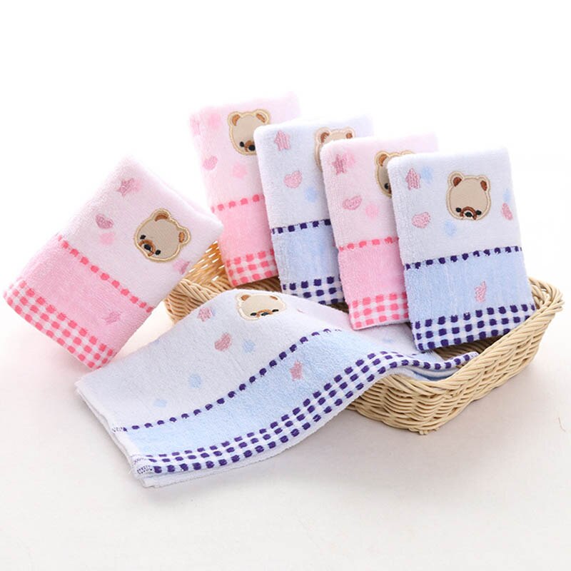 Newborn Accessoies 34*34cm Square Shaped 1 PC Strong Water Absorption Cartoon Soft Children Face Towels Baby Towel